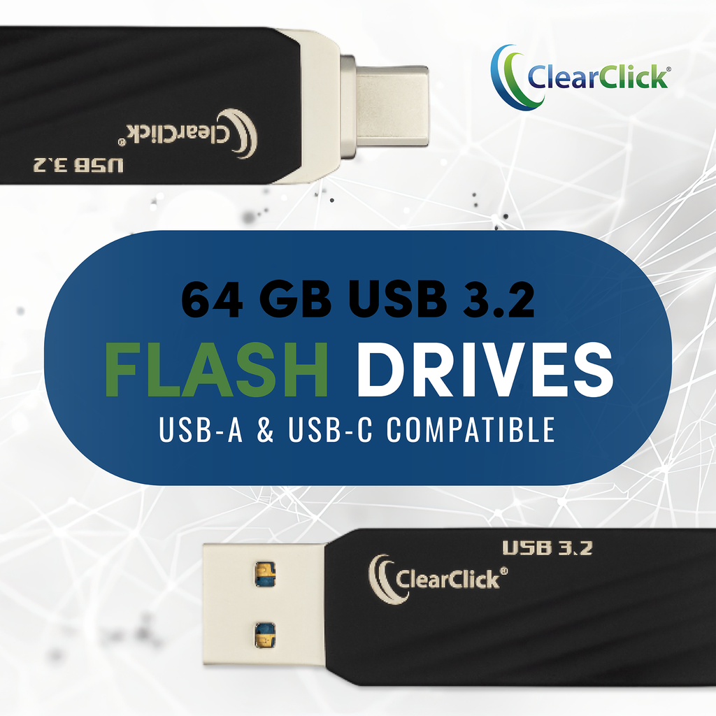 64GB USB 3.2 Flash Drives with USB-A and USB-C Compatibility (6-Pack ...