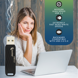 64GB USB 3.2 Flash Drives with USB-A and USB-C Compatibility (6-Pack)