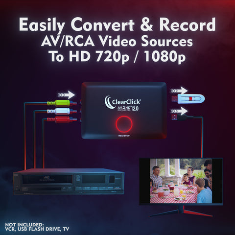 Conversor Rca A Hdmi Adaptador De Video Rca Av2 A Hdmi 720p 1080p