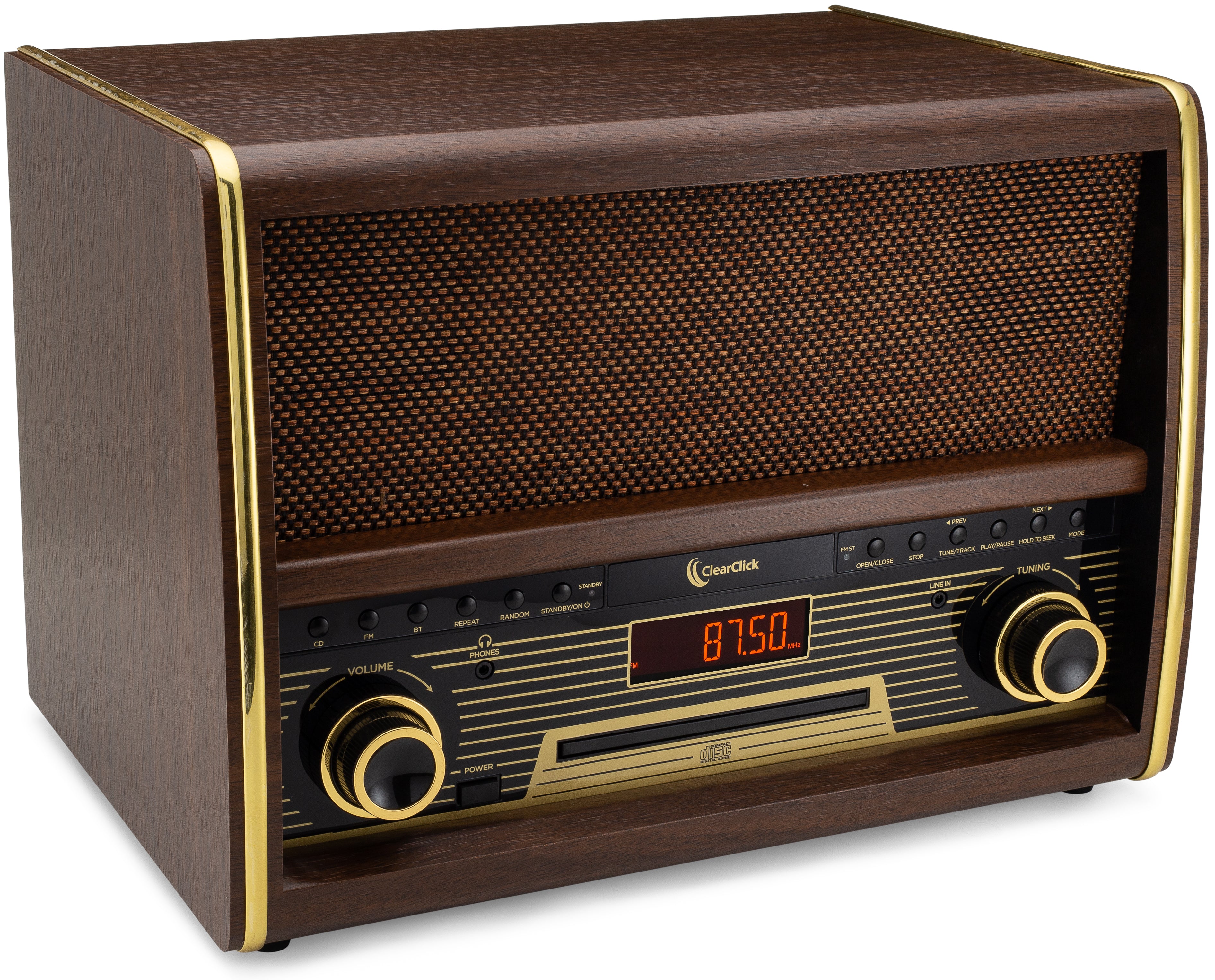 Retro Wooden AM/FM Radio with Bluetooth – ClearClick